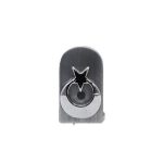 Ay Yıldız Metal Şarjör Kapağı- Gümüş Gri